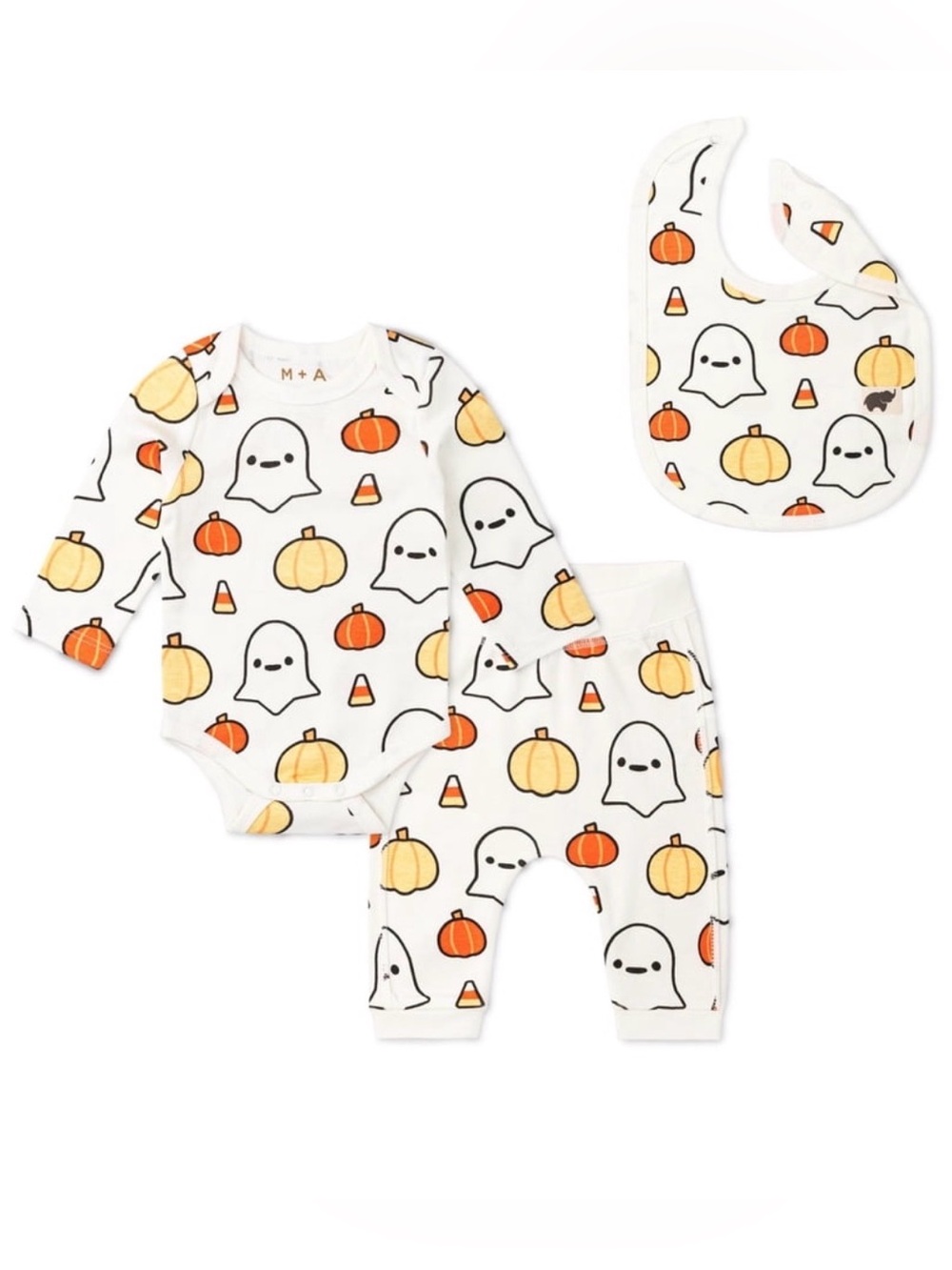 M+A by Monica + Andy Organic Cotton First Moves Set (Happy Halloween 🎃)